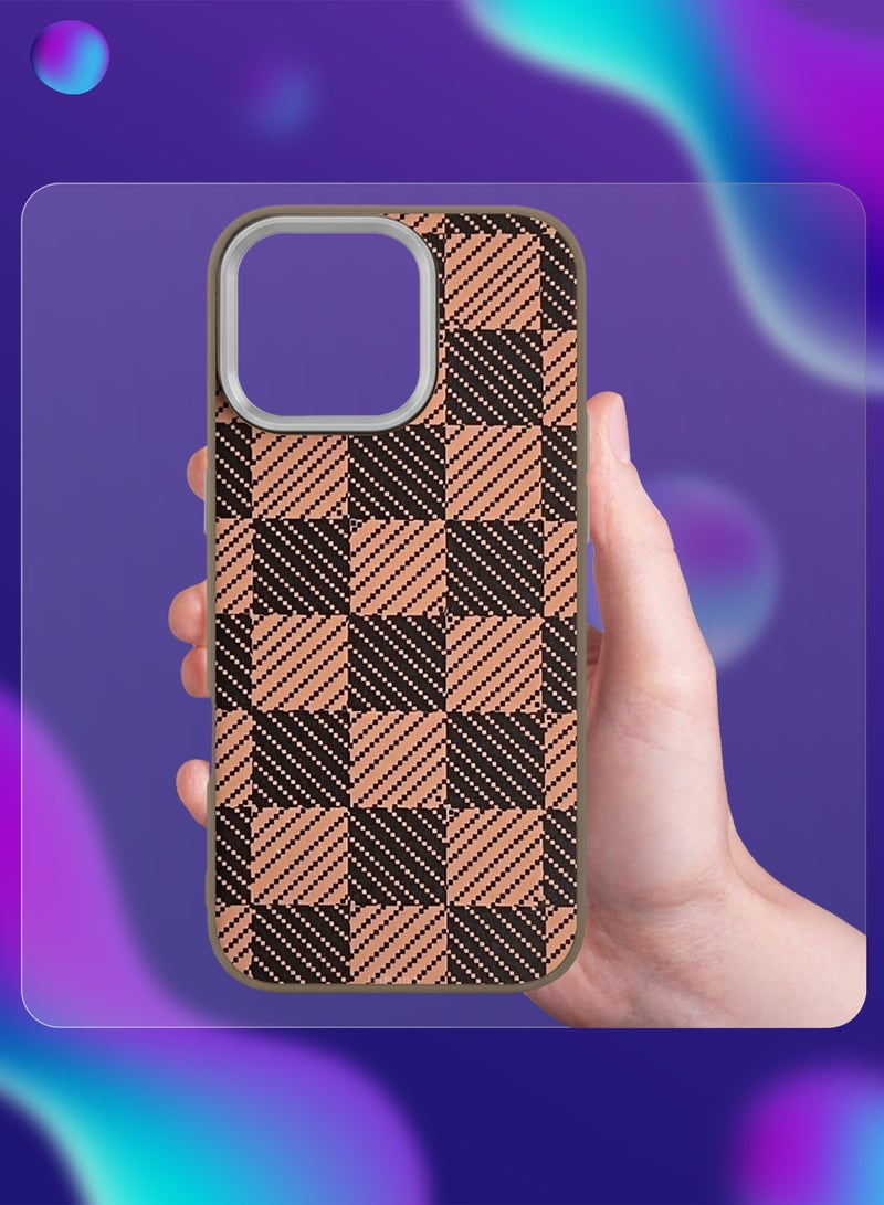 CATANES iPhone 16 Pro  Case Cover Carbon Fiber Pattern Phone Case Slim Shockproof Back Cover Chevron Pattern - Image 5